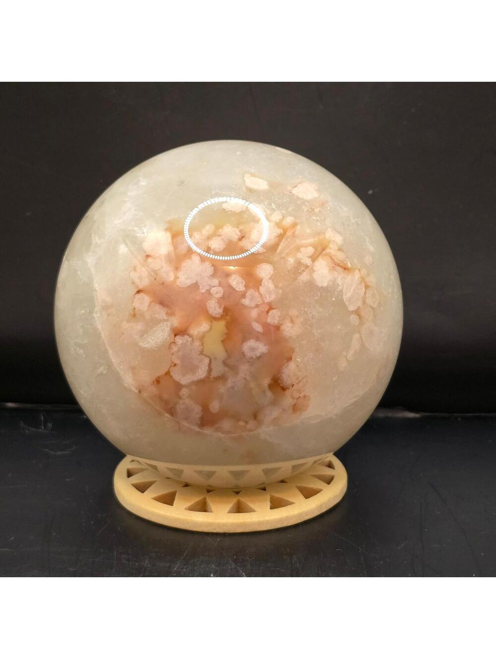 239. Stunning Flower Agate Sphere - LARGE 85mm!